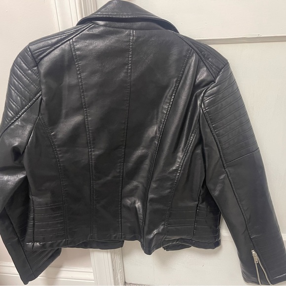 Black fitted biker jacket - Picture 2 of 2